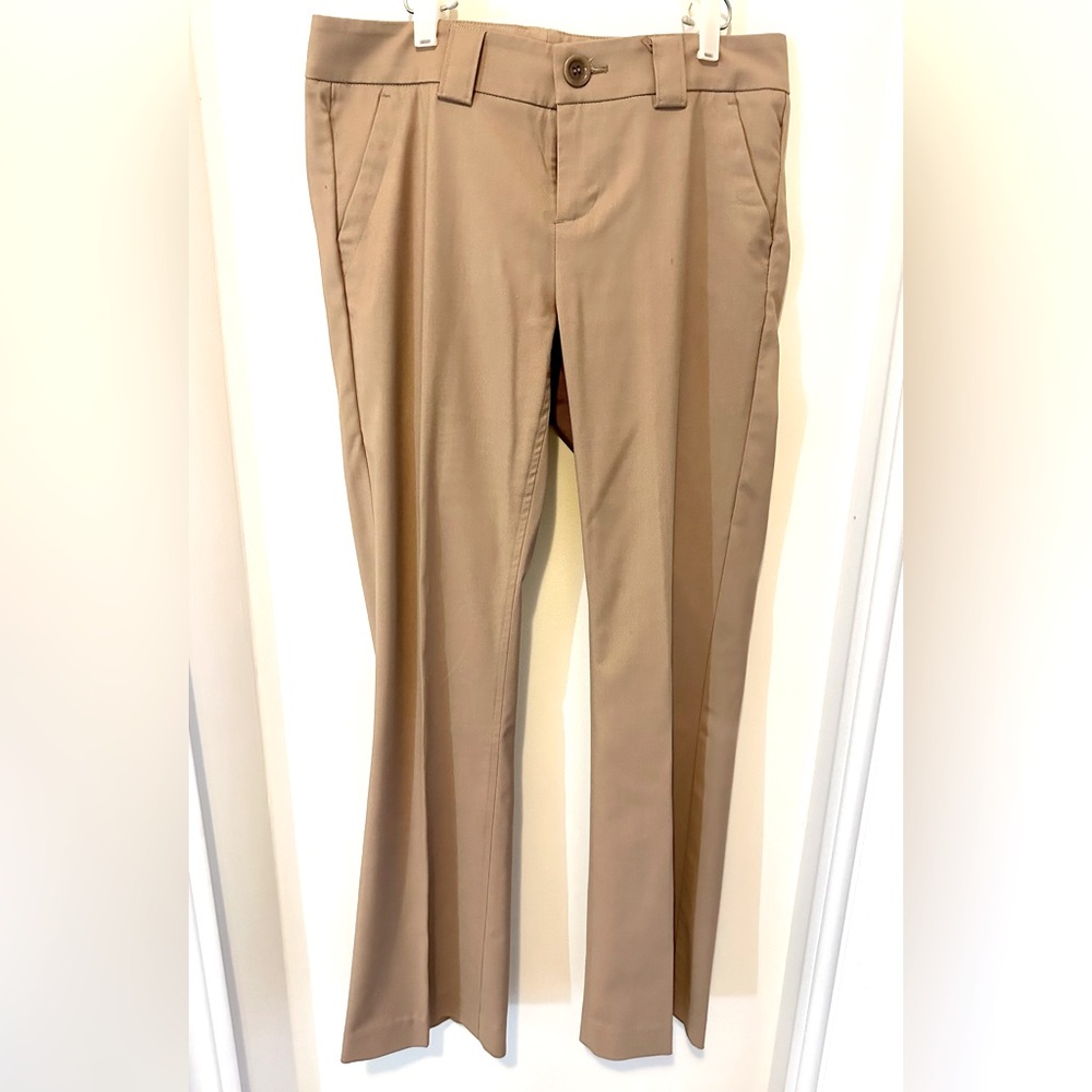 Long tan trousers